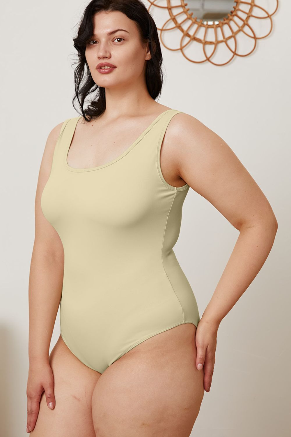 Basic Bae Full Size Square Neck Sleeveless Bodysuit - Shimmervee