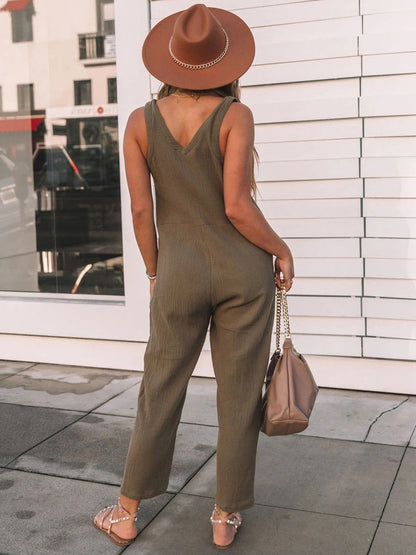 Full Size Scoop Neck Wide Strap Jumpsuit - Shimmervee