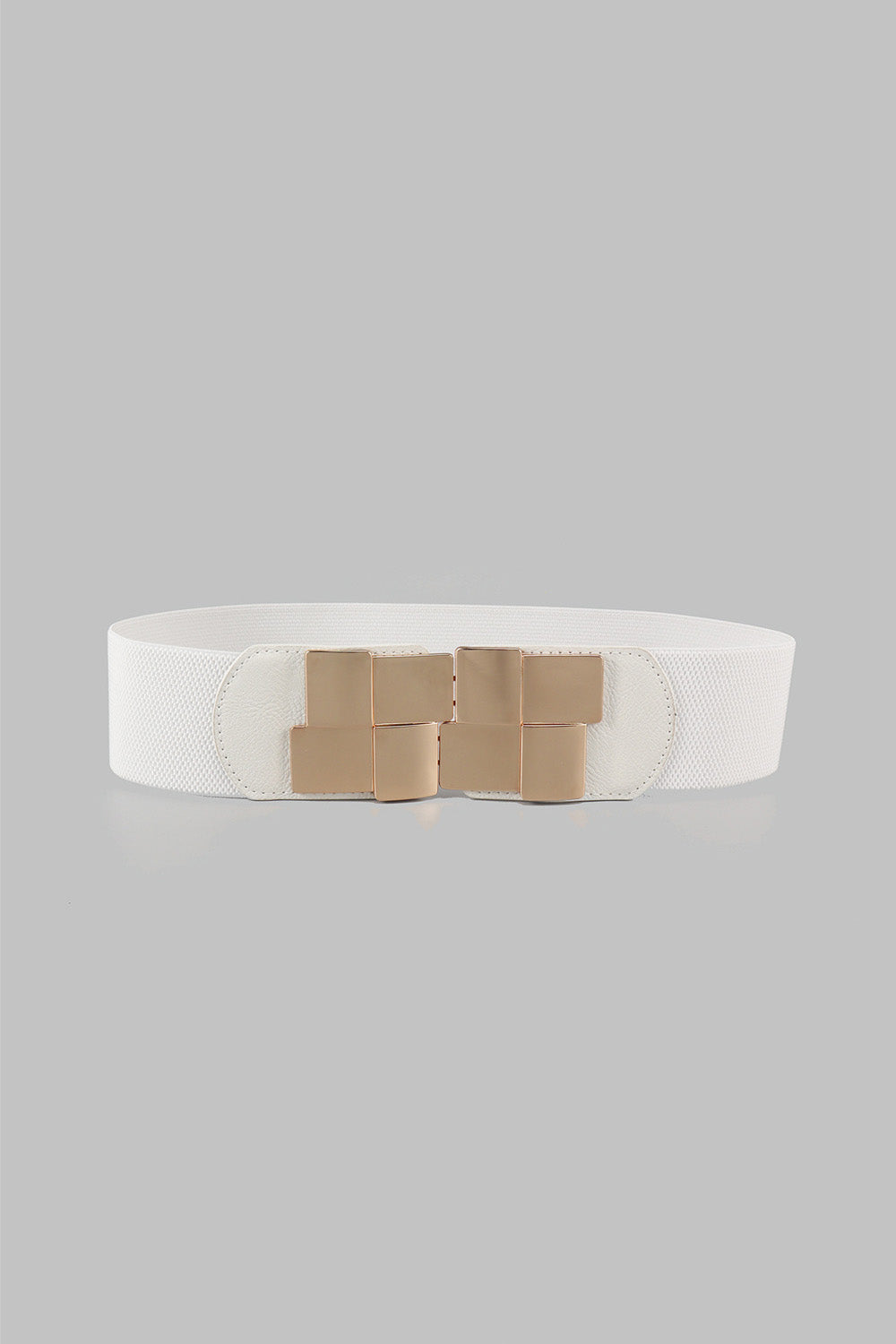 Geometric Buckle Elastic Wide Belt - Shimmervee