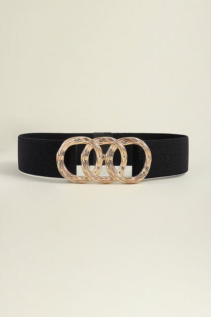 Zinc Alloy Buckle Elastic Wide Belt - Shimmervee