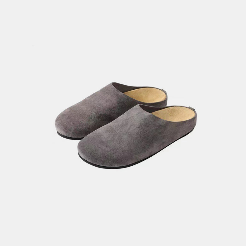 Suede Round Toe Slip-Ons - Shimmervee