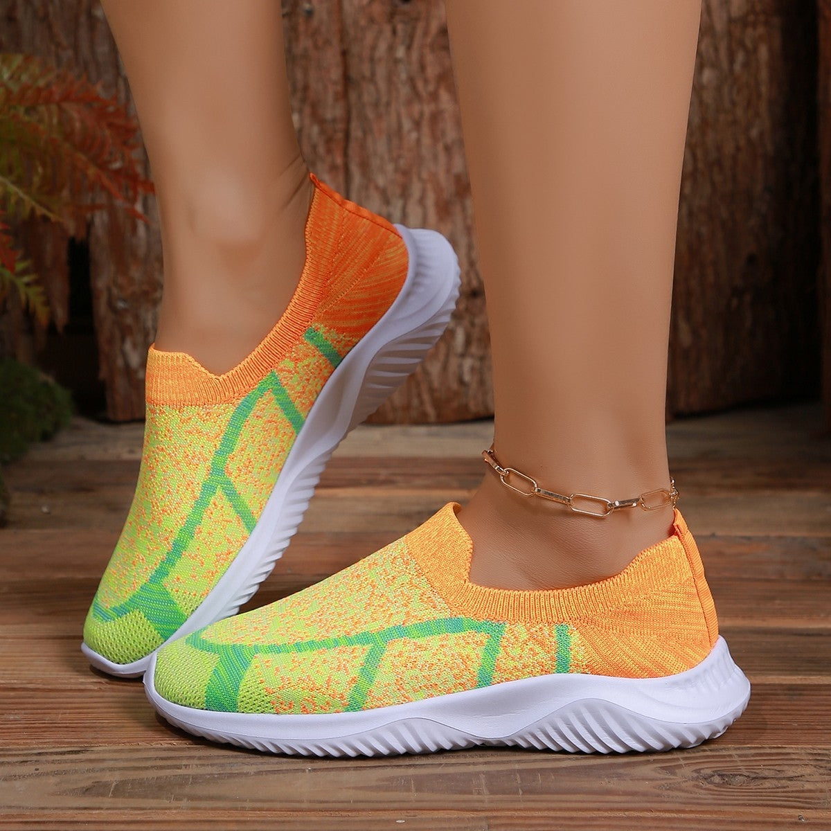 Breathable Mesh Round Toe Sneakers - Shimmervee