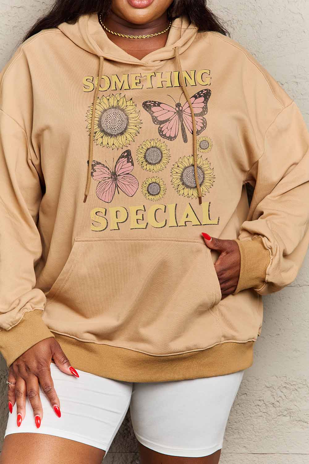 Simply Love Simply Love Full Size SOMETHING SPECIAL Graphic Hoodie