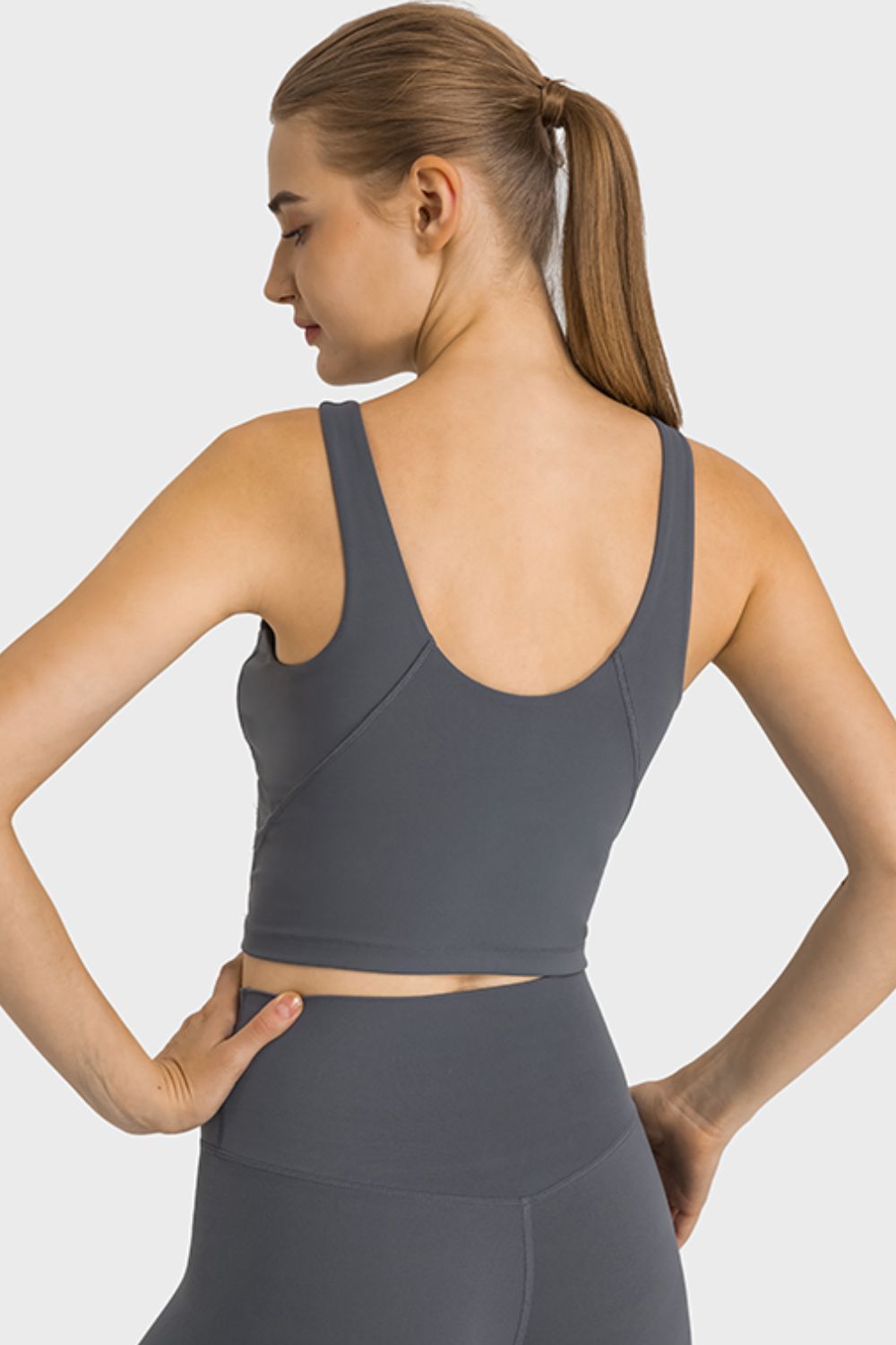 Millennia Feel Like Skin Highly Stretchy Cropped Sports Tank