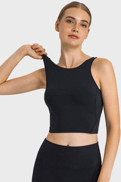 Millennia Feel Like Skin Highly Stretchy Cropped Sports Tank