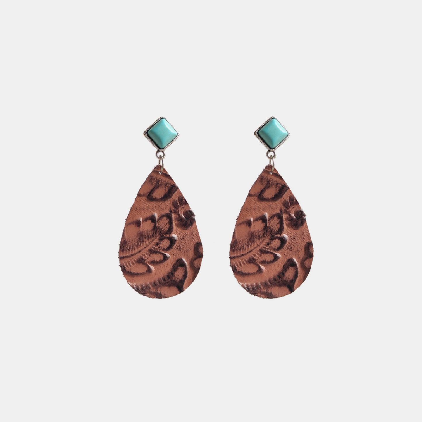 Artificial Turquoise Teardrop Earrings - Shimmervee