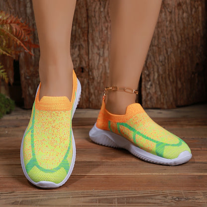 Breathable Mesh Round Toe Sneakers - Shimmervee