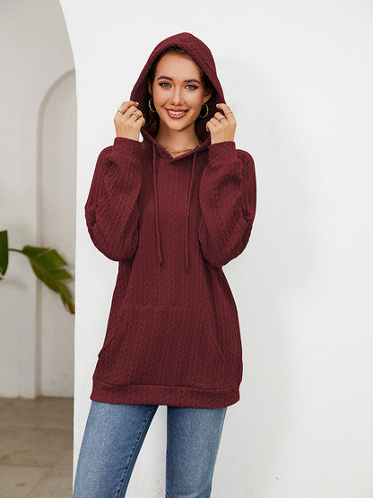 Raglan Sleeve Front Pocket Hoodie