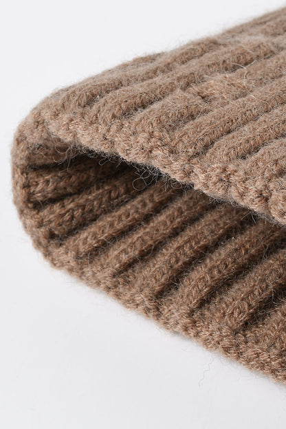 Distressed Rib-Knit Beanie - Shimmervee