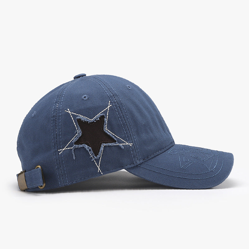 Adjustable Star Raw Hem Cap - Shimmervee