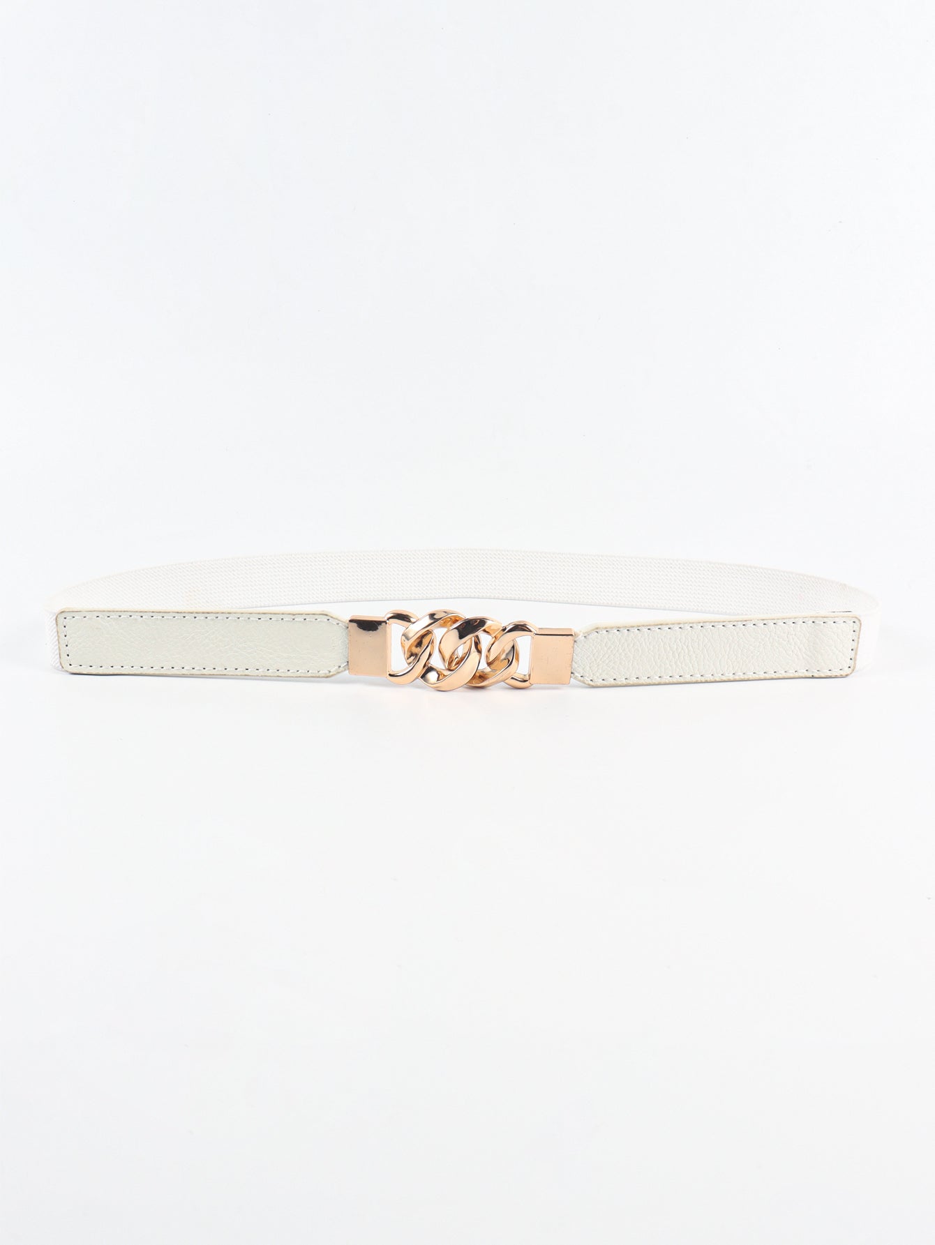 Zinc Alloy Buckle Elastic PU Belt - Shimmervee