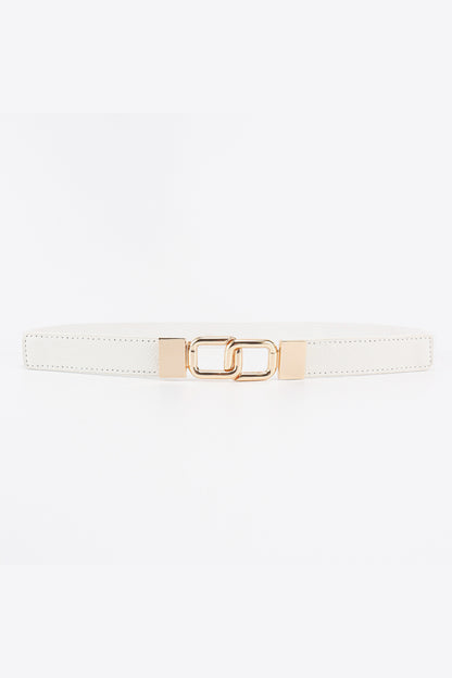 Geometric Double Buckle Elastic Belt - Shimmervee