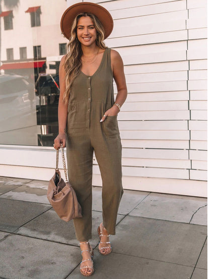 Full Size Scoop Neck Wide Strap Jumpsuit - Shimmervee