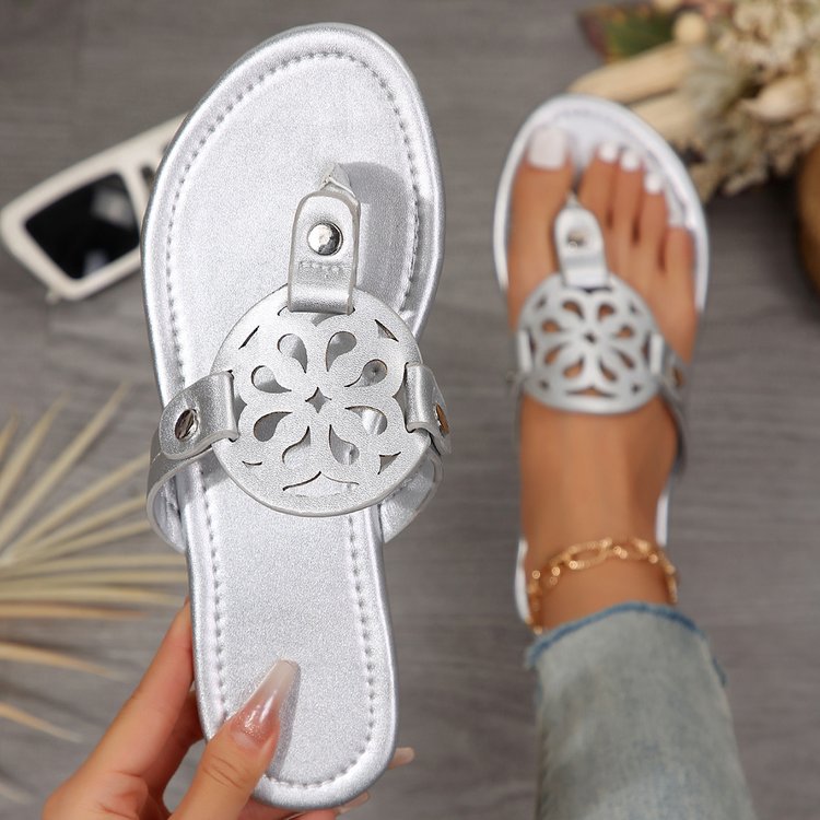 PU Leather Flat Sandals