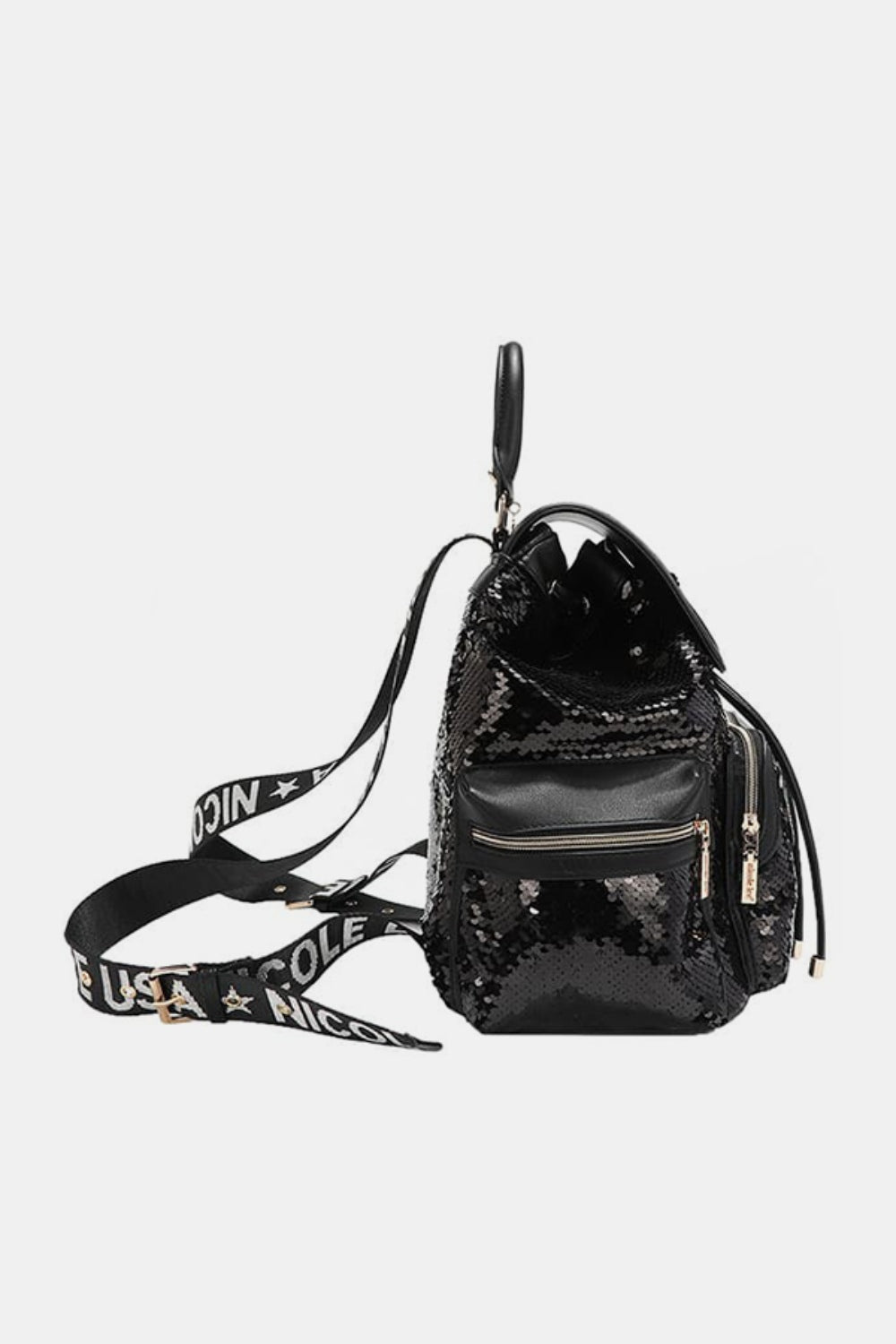 Nicole Lee USA Sequin Patch Backpack