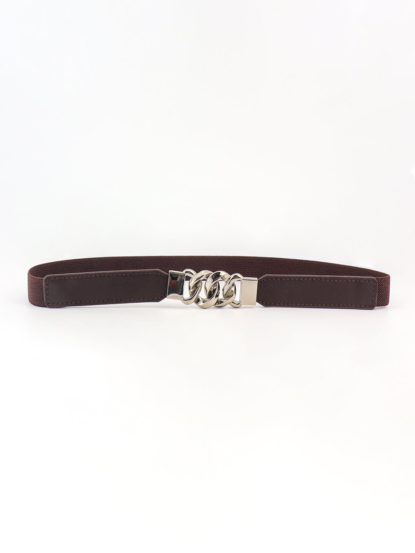 Zinc Alloy Buckle Elastic PU Belt - Shimmervee