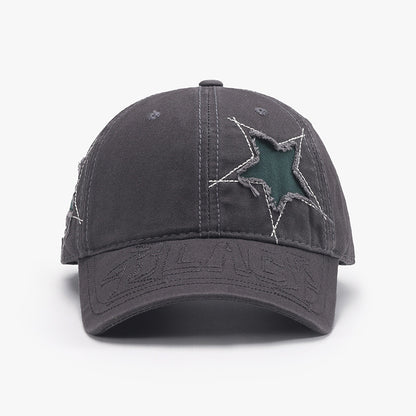 Adjustable Star Raw Hem Cap - Shimmervee