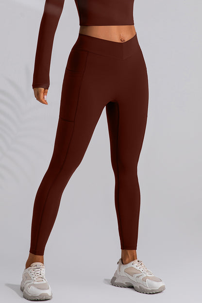 High Waist Active Leggings with Pockets - Shimmervee