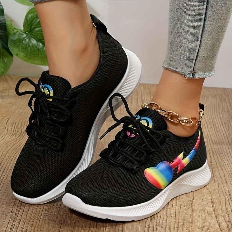 Mesh Lace-Up Sneakers - Shimmervee