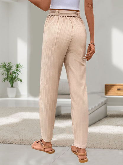 Perfee Tied High Waist Pants