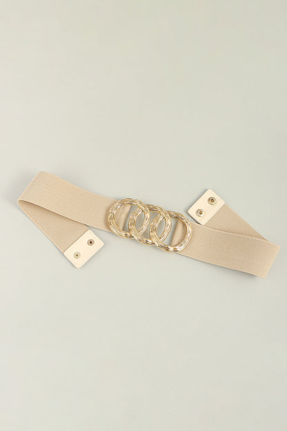 Zinc Alloy Buckle Elastic Wide Belt - Shimmervee