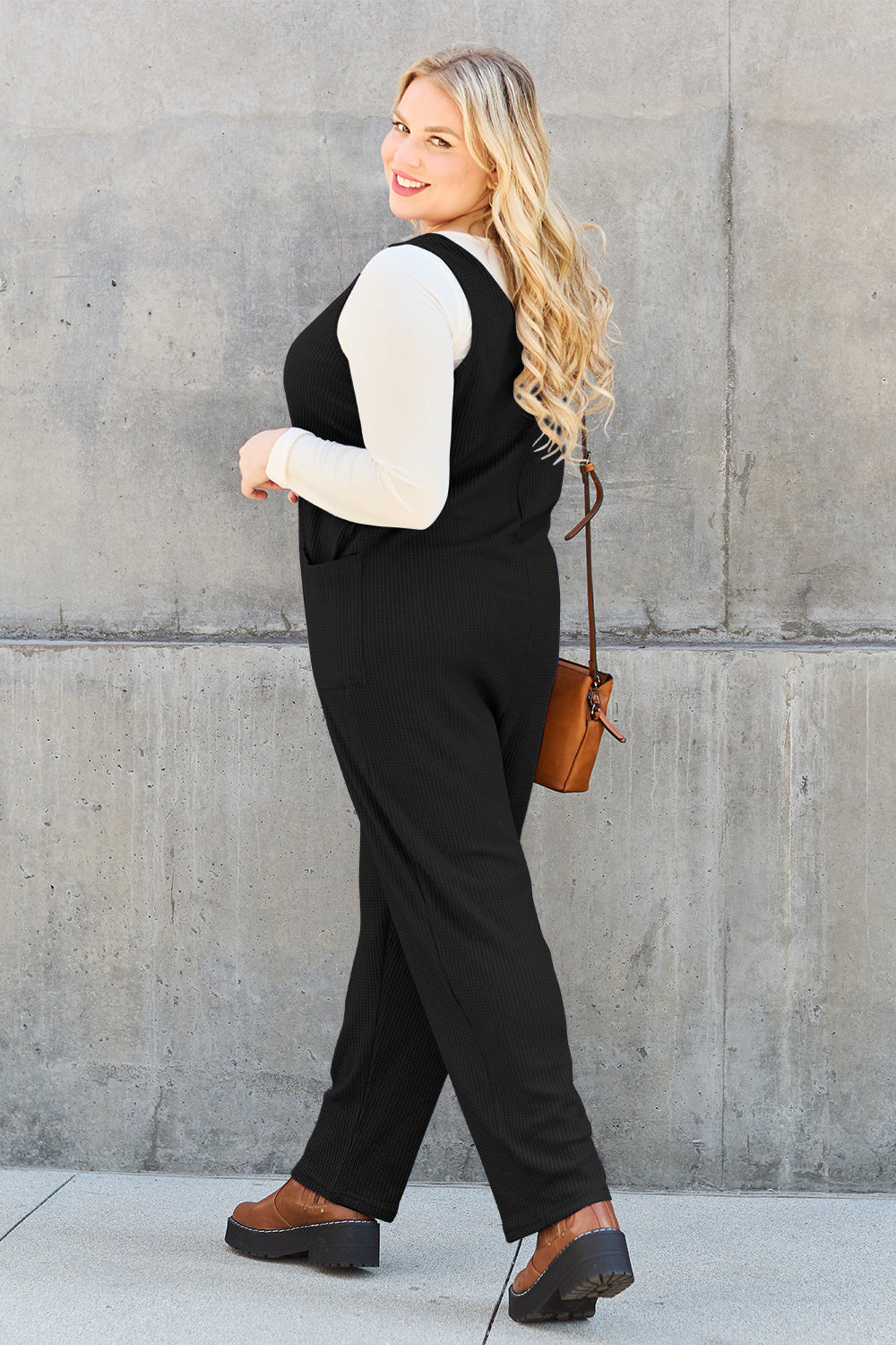 Double Take Full Size Sleeveless Straight Jumpsuit - Shimmervee