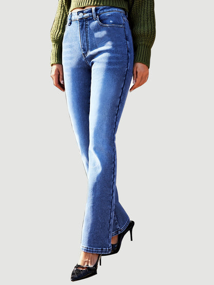 Straight Leg Jeans with Pockets