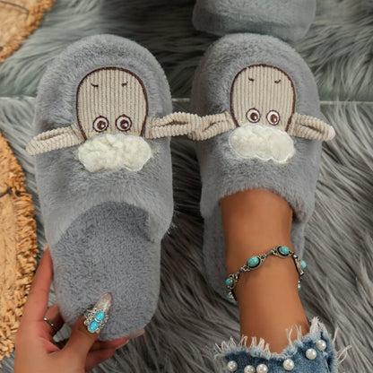 Sheep Round Toe Slippers - Shimmervee