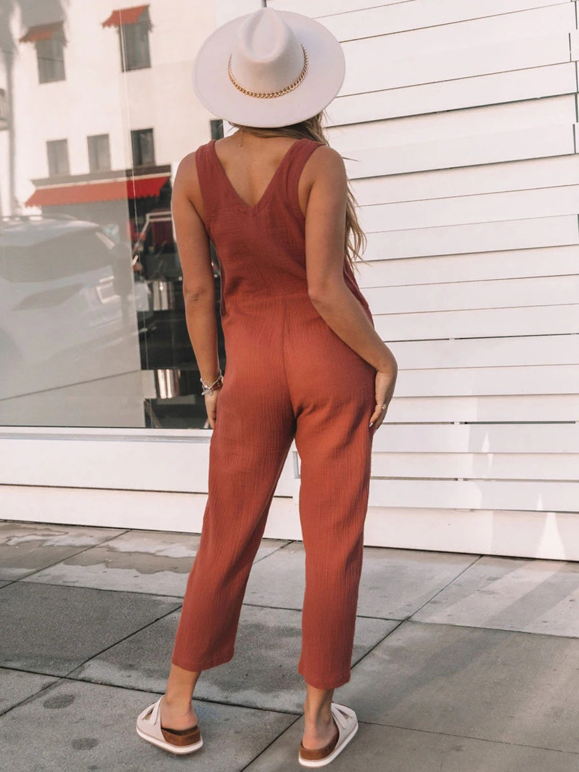 Full Size Scoop Neck Wide Strap Jumpsuit - Shimmervee