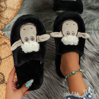 Sheep Round Toe Slippers - Shimmervee