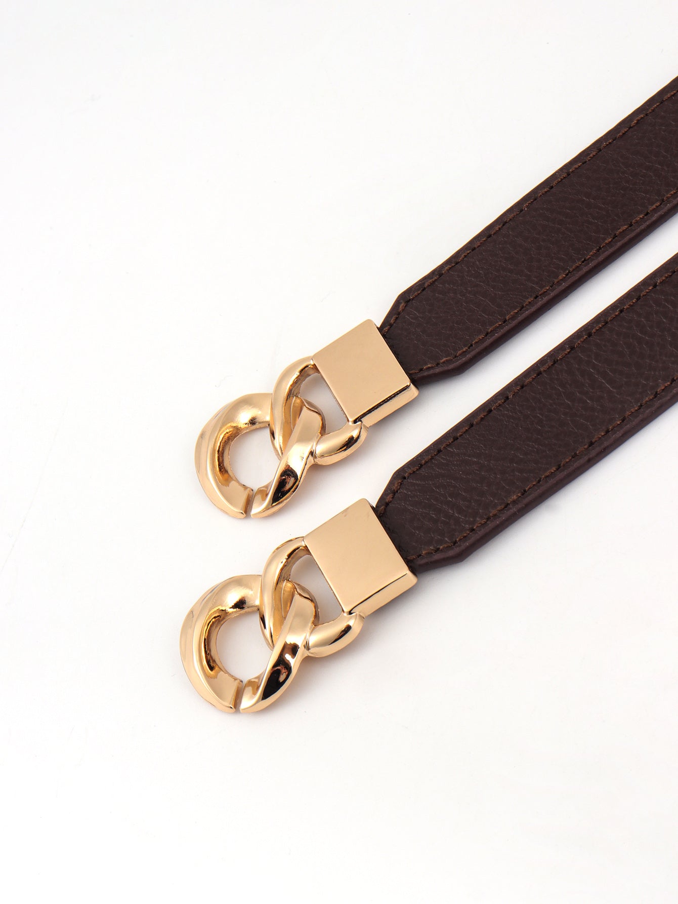 Zinc Alloy Buckle Elastic PU Belt - Shimmervee