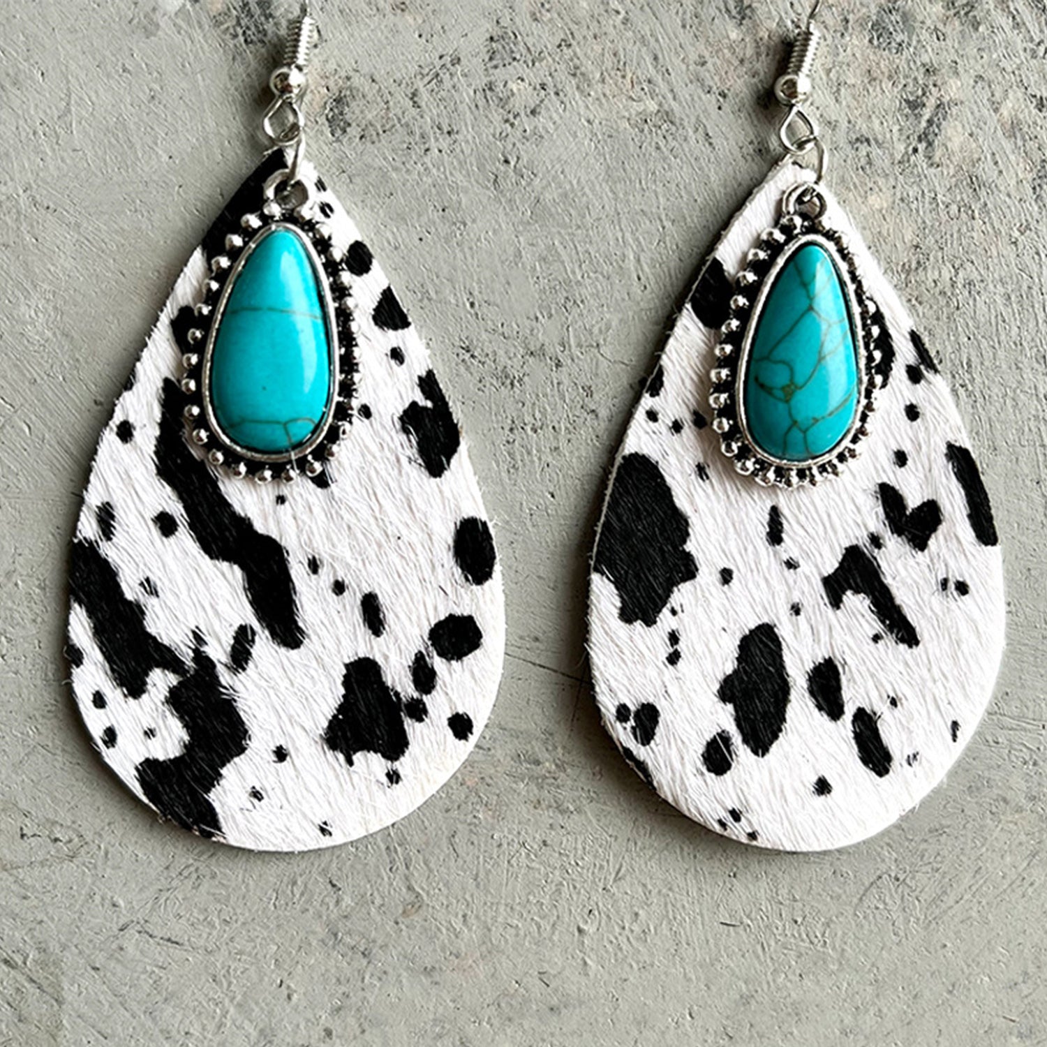 Artificial Turquoise Teardrop Earrings - Shimmervee