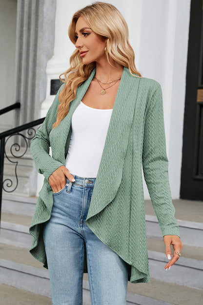 Open Front Long Sleeve Cardigan