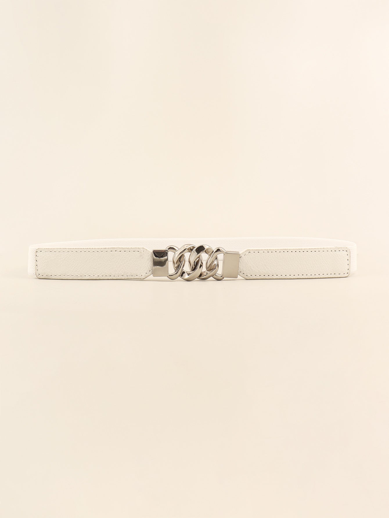 Zinc Alloy Buckle Elastic PU Belt - Shimmervee