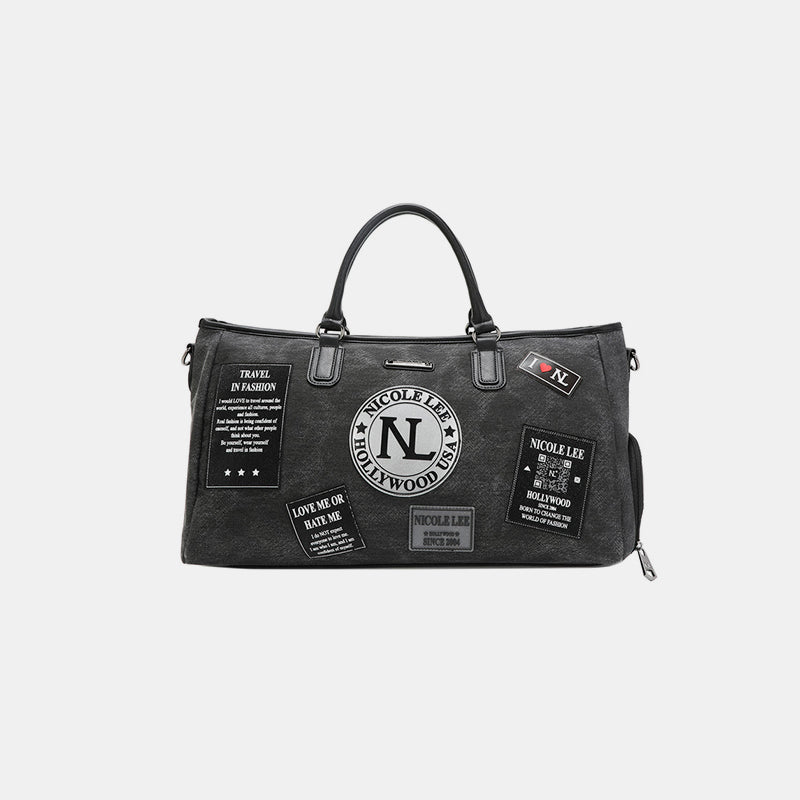 Nicole Lee USA Denim Patch Duffel - Shimmervee