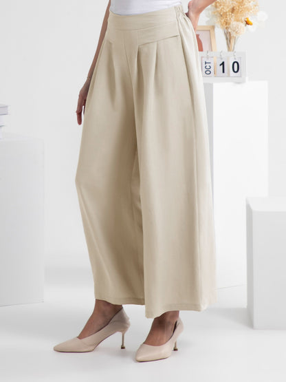 FAM-FAM Wide Leg Elastic Waist Pants