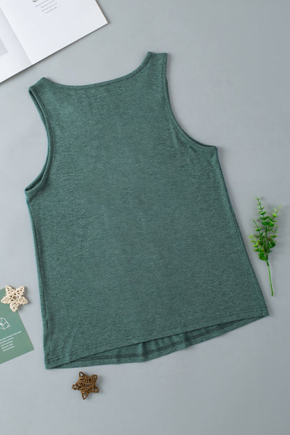 V-Neck Wide Strap Tank