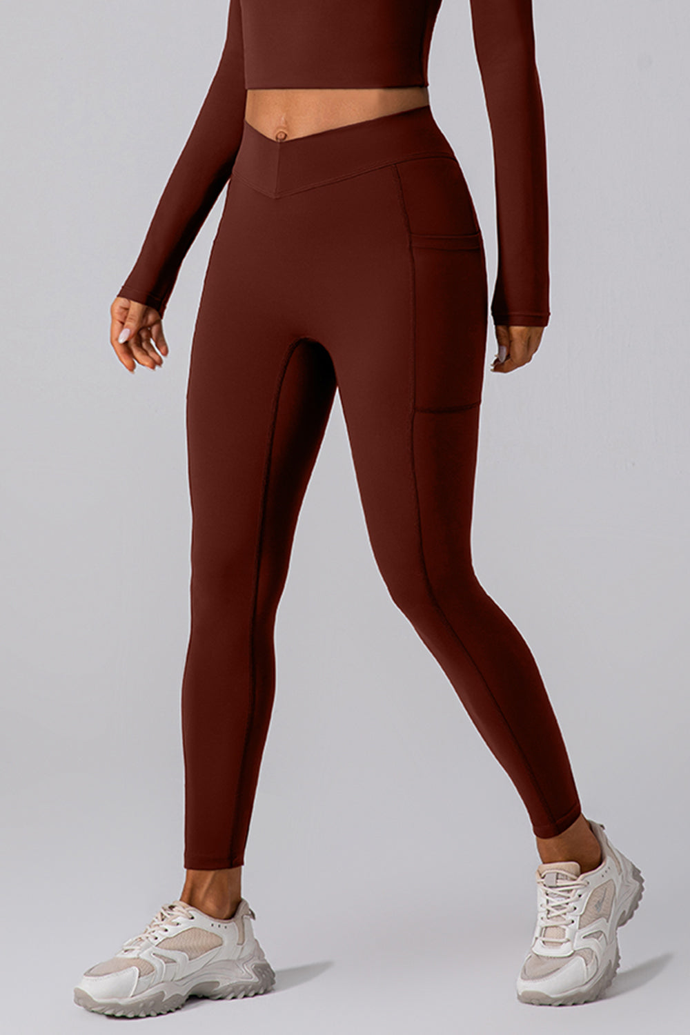 High Waist Active Leggings with Pockets - Shimmervee