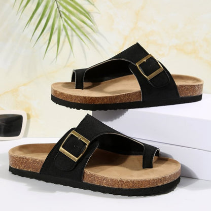 Open Toe Buckle Sandals - Shimmervee