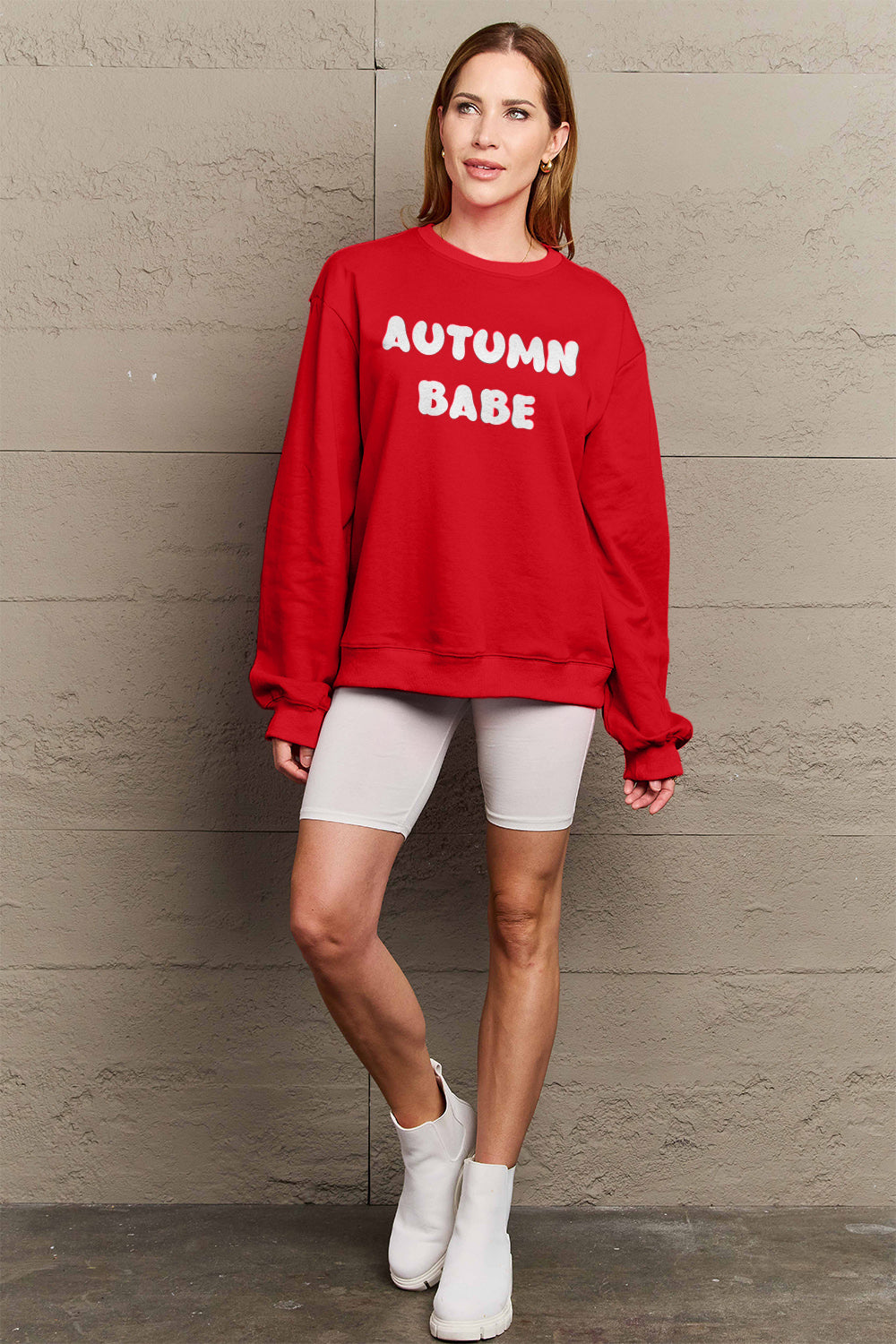 Simply Love Full Size AUTUMN BABE Graphic Sweatshirt