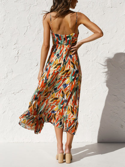 Printed Sleeveless Midi Cami dress - Shimmervee