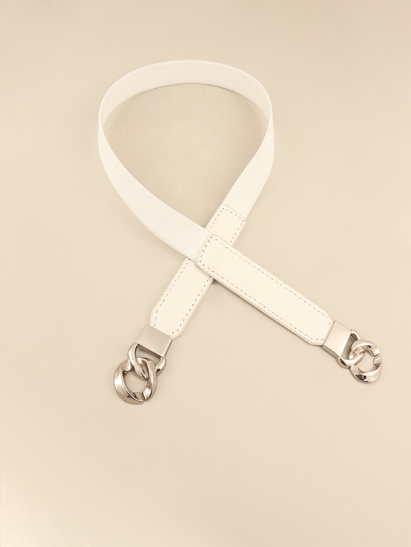 Zinc Alloy Buckle Elastic PU Belt - Shimmervee