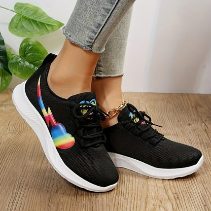 Mesh Lace-Up Sneakers - Shimmervee