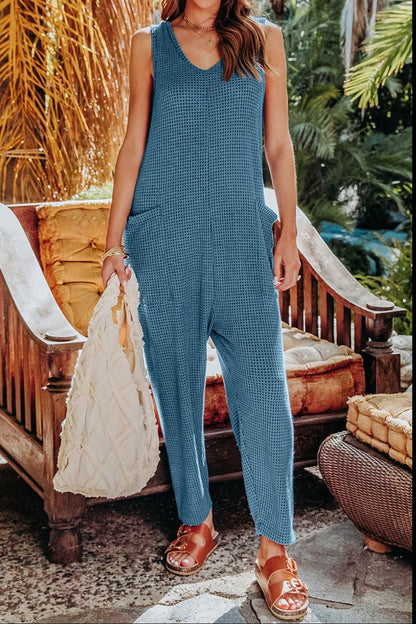 Double Take Full Size Sleeveless Straight Jumpsuit - Shimmervee