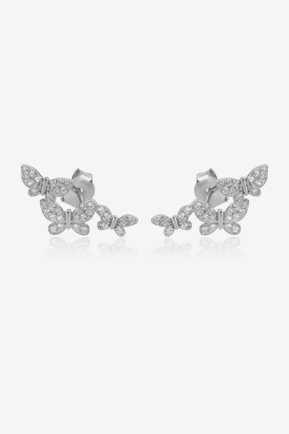 Zircon Butterfly 925 Sterling Silver Earrings - Shimmervee