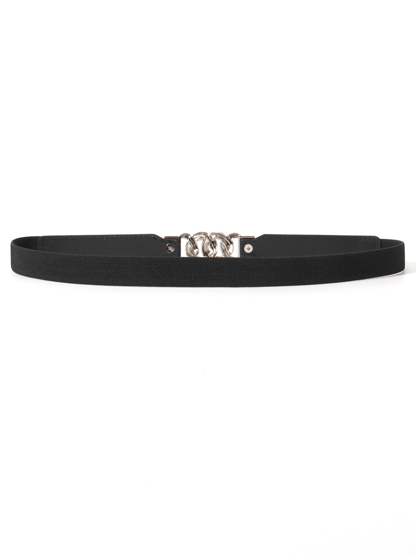 Zinc Alloy Buckle Elastic PU Belt - Shimmervee