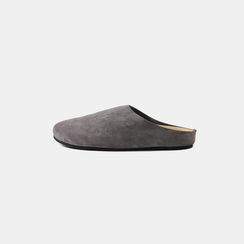 Suede Round Toe Slip-Ons - Shimmervee