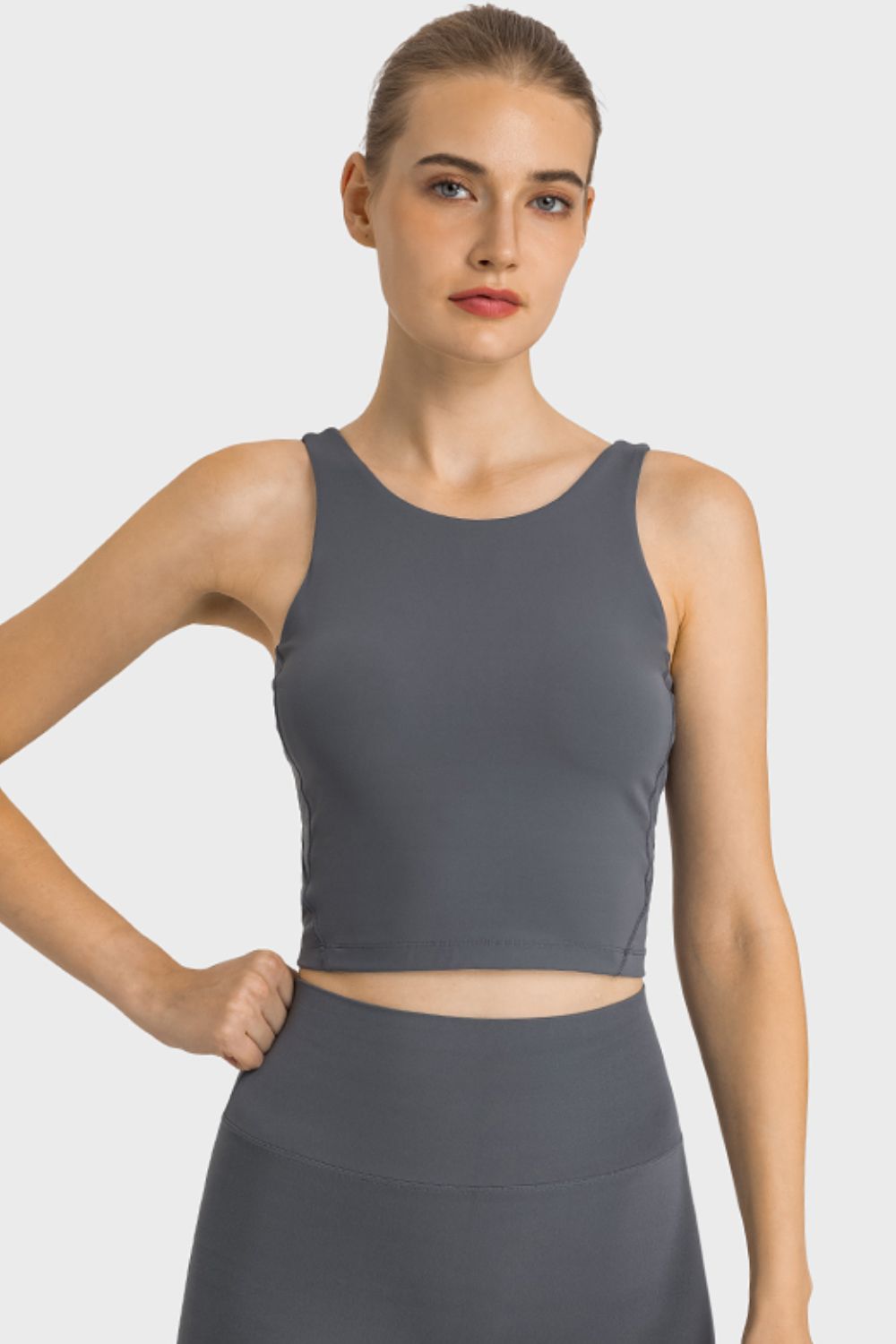 Millennia Feel Like Skin Highly Stretchy Cropped Sports Tank