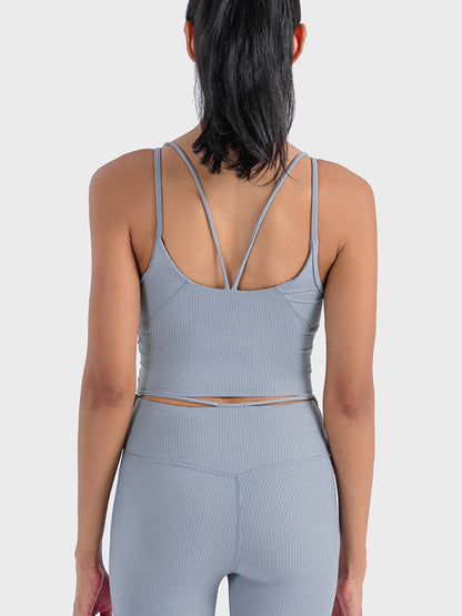 Millennia Double Strap Ribbed Sports Cami