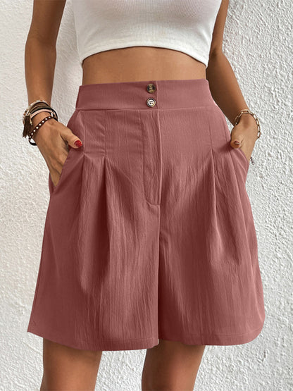 High Waist Shorts with Pockets